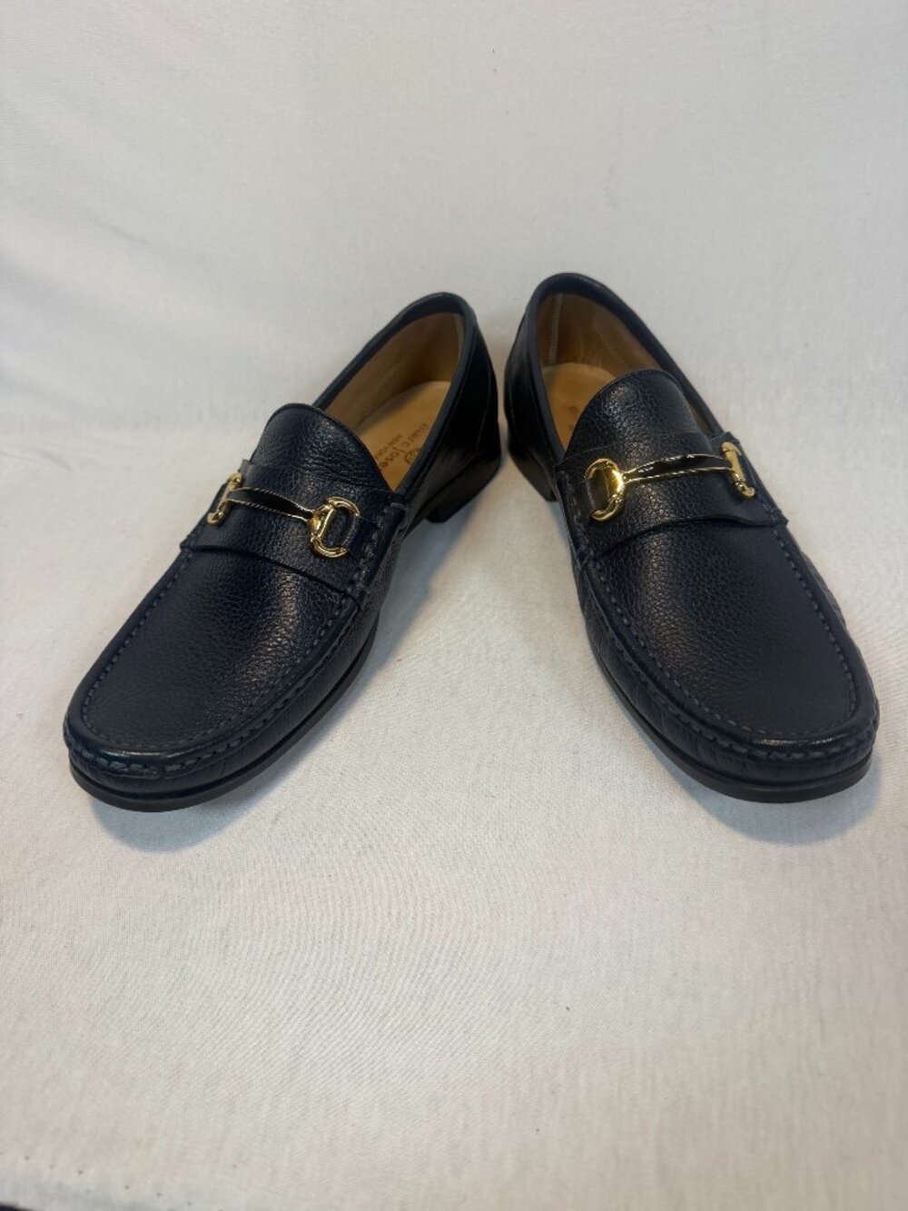 Marc Joseph Loafers Mens 44 US 10.5 Leather Pebbled Horsebit Bit Driving Shoes